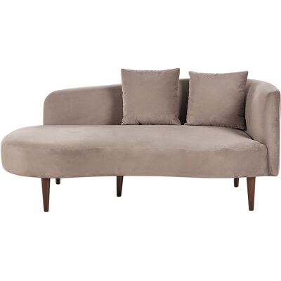 Beliani Canapé chaise velours taupe - Mobilier moderne salon - Publicité Beliani Canapé chaise velours taupe - Mobilier moderne salon - Publicité