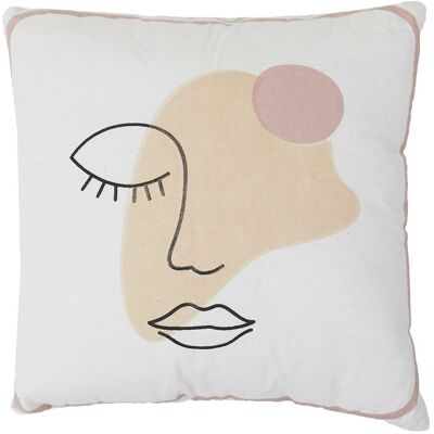 Sans Marque Coussin Décoratif Visage Pastel Artistique 40x40 Cm - Publicité Sans Marque Coussin Décoratif Visage Pastel Artistique 40x40 Cm - Publicité