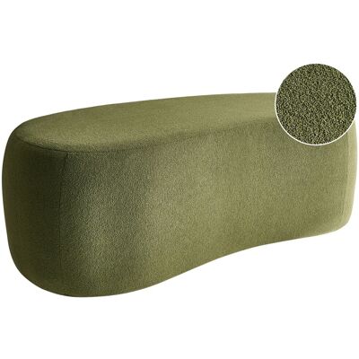 Beliani Pouf Moderne En Bouclé Rembourré Avec Motif Uni Vert Bayard - Publicité Beliani Pouf Moderne En Bouclé Rembourré Avec Motif Uni Vert Bayard - Publicité