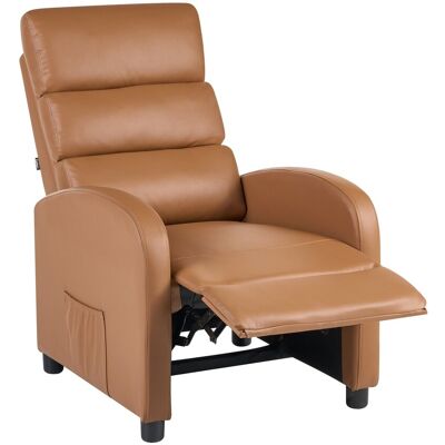 Beliani Fauteuil Inclinable Retro En Cuir Pu Similicuir Avec Dossier Et Repose-Pieds Rég - Publicité Beliani Fauteuil Inclinable Retro En Cuir Pu Similicuir Avec Dossier Et Repose-Pieds Rég - Publicité