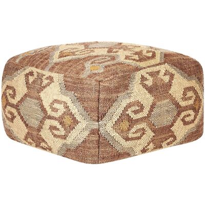 Beliani Pouffe Multicolore en Jute et Laine 50 x 50 x 30 cm Motif Géométrique Carré Boho Moderne Fauteuil - Pouffe - Publicité Beliani Pouffe Multicolore en Jute et Laine 50 x 50 x 30 cm Motif Géométrique Carré Boho Moderne Fauteuil - Pouffe - Publicité