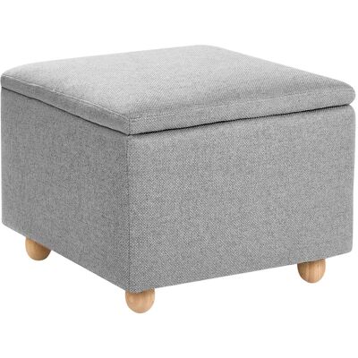 Beliani Pouf De Rangement En Tissu Rembourré Siège D'Entrée Hydrofuge Gris Clair Ferndal - Publicité Beliani Pouf De Rangement En Tissu Rembourré Siège D'Entrée Hydrofuge Gris Clair Ferndal - Publicité