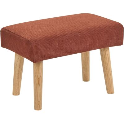 Beliani Pouf D'Appoint Moderne Retro En Tissu Pieds En Bois Orange Takoma - Publicité Beliani Pouf D'Appoint Moderne Retro En Tissu Pieds En Bois Orange Takoma - Publicité