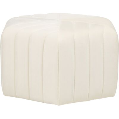 Beliani Pouf Décoratif Rembourré En Forme D'Hexagone En Velours Blanc Crème Murietta - Publicité Beliani Pouf Décoratif Rembourré En Forme D'Hexagone En Velours Blanc Crème Murietta - Publicité