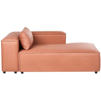Beliani Chaise Longue À Gauche Moderne En Cuir Pu Rembourré Marron Doré Brande - Publicité Beliani Chaise Longue À Gauche Moderne En Cuir Pu Rembourré Marron Doré Brande - Publicité