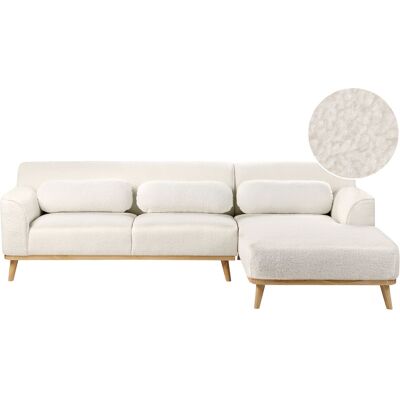 Beliani Canapé d'angle beige en bouclé - Canapé - Publicité Beliani Canapé d'angle beige en bouclé - Canapé - Publicité