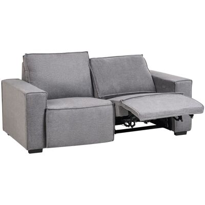 Beliani Canapé Moderne Électrique 3 Places En Tissu Rembourré Meuble Détente Gris Nukari - Publicité Beliani Canapé Moderne Électrique 3 Places En Tissu Rembourré Meuble Détente Gris Nukari - Publicité