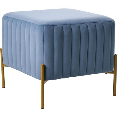 Beliani Pouf Repose-Pieds Carré En Velours Avec Pieds Métalliques Dorés Ottoman Glam Sty - Publicité Beliani Pouf Repose-Pieds Carré En Velours Avec Pieds Métalliques Dorés Ottoman Glam Sty - Publicité