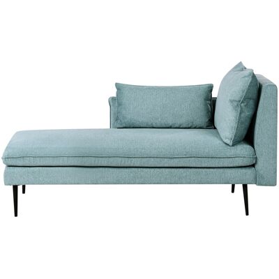 Beliani Chaise Longue À Droite Avec Coussins En Tissu Bleu Clair Yerres - Publicité Beliani Chaise Longue À Droite Avec Coussins En Tissu Bleu Clair Yerres - Publicité