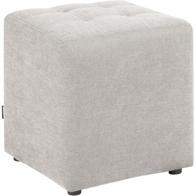 Beliani Tabouret Ottoman Forme Cubique Moderne En Tissu Gris Clair Kansas - Publicité Beliani Tabouret Ottoman Forme Cubique Moderne En Tissu Gris Clair Kansas - Publicité