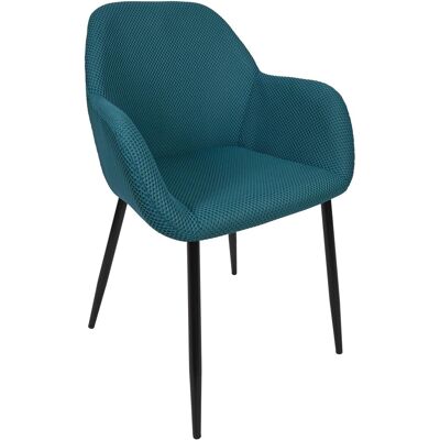 Sans Marque Fauteuil Lavia, Profilé, Turquoise, Avec Accoudoirs - Publicité Sans Marque Fauteuil Lavia, Profilé, Turquoise, Avec Accoudoirs - Publicité