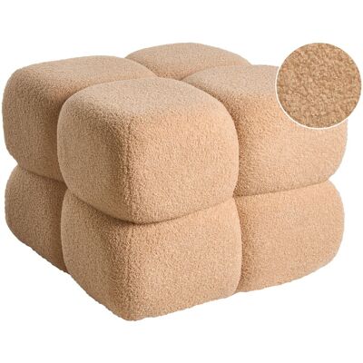 Beliani Pouf Moderne En Tissu Bouclé Forme Carrée 60 X 60 Cm Accessoire Salon Chambre Be - Publicité Beliani Pouf Moderne En Tissu Bouclé Forme Carrée 60 X 60 Cm Accessoire Salon Chambre Be - Publicité