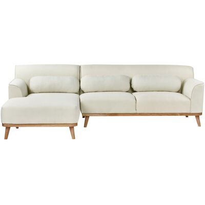 Canapé d'angle Beliani Crème Blanc Tissu Style Moderne - Canapé d'angle - Publicité Canapé d'angle Beliani Crème Blanc Tissu Style Moderne - Canapé d'angle - Publicité