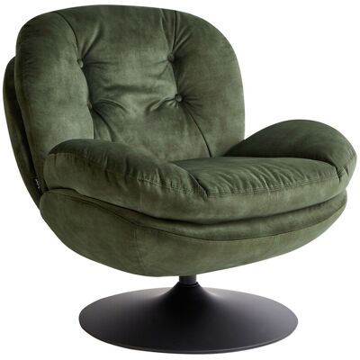 Beliani Fauteuil Pivotant Vintage En Velours Avec Assise Rembourré Base Simple Vert Nolv - Publicité Beliani Fauteuil Pivotant Vintage En Velours Avec Assise Rembourré Base Simple Vert Nolv - Publicité