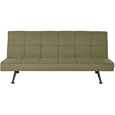Beliani Canapé-Lit Inclinable Moderne Sans Accoudoirs En Tissu Polyester Vert Olive Hasl - Publicité Beliani Canapé-Lit Inclinable Moderne Sans Accoudoirs En Tissu Polyester Vert Olive Hasl - Publicité