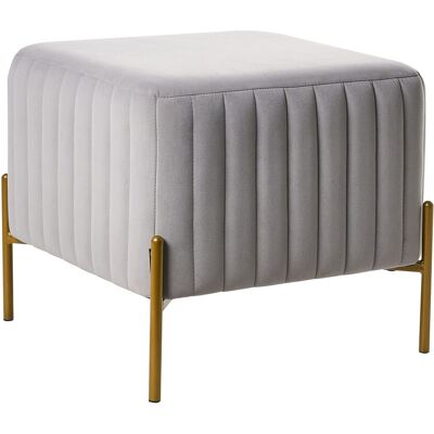 Beliani Pouf Repose-Pieds Carré En Velours Avec Pieds Métalliques Dorés Ottoman Glam Sty - Publicité Beliani Pouf Repose-Pieds Carré En Velours Avec Pieds Métalliques Dorés Ottoman Glam Sty - Publicité