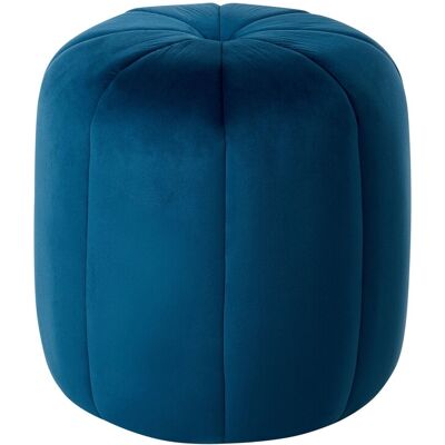 Beliani Pouf Rond Moderne En Velours Glamour Salon Chambre À Coucher Bleu Selby - Publicité Beliani Pouf Rond Moderne En Velours Glamour Salon Chambre À Coucher Bleu Selby - Publicité