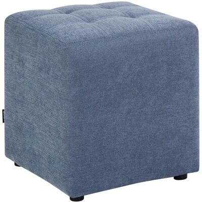 Beliani Tabouret Ottoman Forme Cubique Moderne En Tissu Bleu Kansas - Publicité Beliani Tabouret Ottoman Forme Cubique Moderne En Tissu Bleu Kansas - Publicité