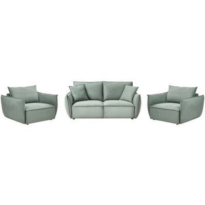 Beliani Ensemble De Salon Moderne En Tissu 5 Places Avec Canapé Et Fauteuils Assise Bass - Publicité Beliani Ensemble De Salon Moderne En Tissu 5 Places Avec Canapé Et Fauteuils Assise Bass - Publicité