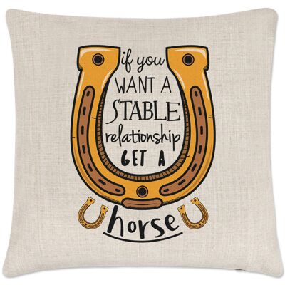 Gift Base If You Want A Stable Relations Avoir Cheval Coussin Lin Housse Oreiller - Drôle - Publicité Gift Base If You Want A Stable Relations Avoir Cheval Coussin Lin Housse Oreiller - Drôle - Publicité