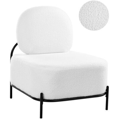 Beliani Fauteuil D'Appoint Retro Bouclé Rembourré Structure En Métal Siège Supplémentair - Publicité Beliani Fauteuil D'Appoint Retro Bouclé Rembourré Structure En Métal Siège Supplémentair - Publicité
