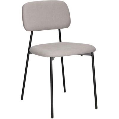 Sans Marque Fauteuil Rembourré Esther, Gris Clair, Piètement En Métal - Publicité Sans Marque Fauteuil Rembourré Esther, Gris Clair, Piètement En Métal - Publicité