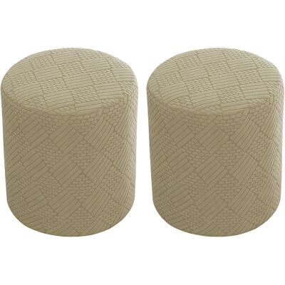 Uxcell 2 Pcs Pour Couvre-Housse De Pouf Rond Diamètre 10\\\"-13\\\", Kaki (Pointillé) - Publicité Uxcell 2 Pcs Pour Couvre-Housse De Pouf Rond Diamètre 10\\\"-13\\\", Kaki (Pointillé) - Publicité