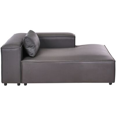 Beliani Chaise Longue Moderne À Gauche Cuir Vegan Noir Brande - Publicité Beliani Chaise Longue Moderne À Gauche Cuir Vegan Noir Brande - Publicité