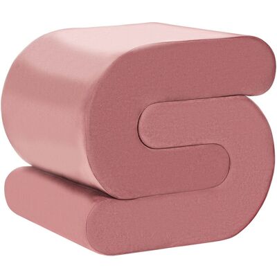 Beliani Pouf En Velours Rembourré Forme De S Repose-Pied Rose Arcadia - Publicité Beliani Pouf En Velours Rembourré Forme De S Repose-Pied Rose Arcadia - Publicité