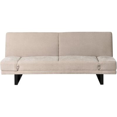 Beliani Canapé-Lit Moderne En Tissu Chenille Inclinable Avec Structure En Bois D'Eucalyp - Publicité Beliani Canapé-Lit Moderne En Tissu Chenille Inclinable Avec Structure En Bois D'Eucalyp - Publicité