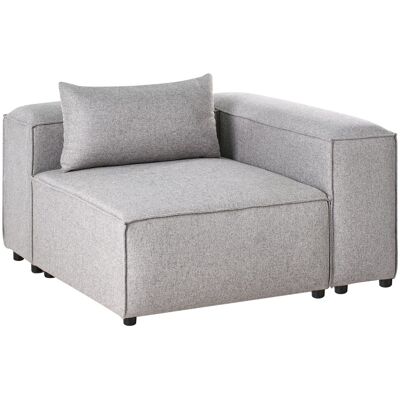 Beliani Siège D'Angle Moderne Minimaliste En Tissu Gris Brande - Publicité Beliani Siège D'Angle Moderne Minimaliste En Tissu Gris Brande - Publicité