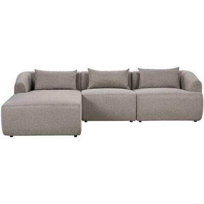 Beliani Canapé d'angle 3 places - Moderne Rembourré en Tissu - Publicité Beliani Canapé d'angle 3 places - Moderne Rembourré en Tissu - Publicité