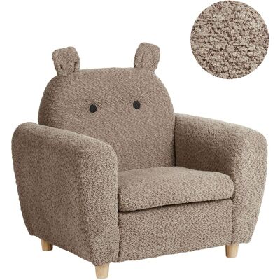 Beliani Fauteuil En Bouclé Avec Accoudoirs Pour Enfants Marron Maribo - Publicité Beliani Fauteuil En Bouclé Avec Accoudoirs Pour Enfants Marron Maribo - Publicité