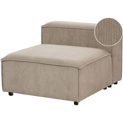 Beliani Fauteuil Moderne Modulaire En Velours Côtelé Rembourré Pieds Noirs Taupe Ardal - Publicité Beliani Fauteuil Moderne Modulaire En Velours Côtelé Rembourré Pieds Noirs Taupe Ardal - Publicité