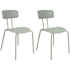 Beliani Ensemble de 2 Chaises SIBLEY Vert Clair - Chaises de Salle à Manger - Publicité Beliani Ensemble de 2 Chaises SIBLEY Vert Clair - Chaises de Salle à Manger - Publicité