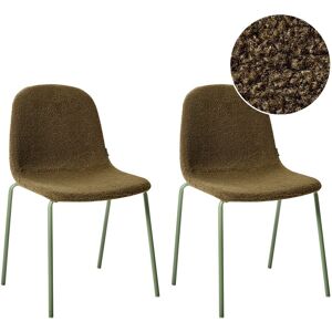Beliani Lot De 2 Chaises De Conférence En Bouclé Rembourré Pieds En Fer Mobilier De Bure - Publicité Beliani Lot De 2 Chaises De Conférence En Bouclé Rembourré Pieds En Fer Mobilier De Bure - Publicité