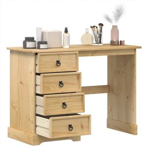 Coiffeuse Corona 104x47x75 Cm Bois De Pin Massif Table De Maquillage Vidaxl - Publicité Coiffeuse Corona 104x47x75 Cm Bois De Pin Massif Table De Maquillage Vidaxl - Publicité