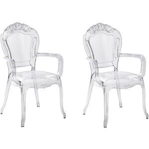 Beliani - 2 Chaises - Vermont Ii - En Plastique, Transparent - Publicité Beliani - 2 Chaises - Vermont Ii - En Plastique, Transparent - Publicité