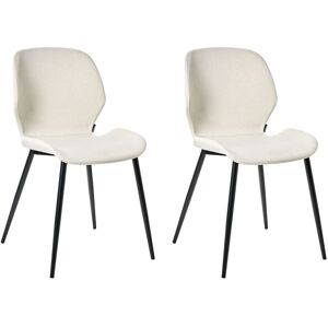 Beliani Ensemble De 2 Chaises De Conférence Bureau Moderne Pieds En Fer Rembourré Polyes - Publicité Beliani Ensemble De 2 Chaises De Conférence Bureau Moderne Pieds En Fer Rembourré Polyes - Publicité