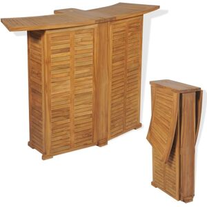 Teck Table De Bar D'Extérieur Table De Bistrot Table De Jardin Meuble Vidaxl - Publicité Teck Table De Bar D'Extérieur Table De Bistrot Table De Jardin Meuble Vidaxl - Publicité