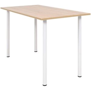 Table à manger en chêne blanc vidaXL - 120x60x73cm - Meubles de cuisine et salle à manger - Publicité Table à manger en chêne blanc vidaXL - 120x60x73cm - Meubles de cuisine et salle à manger - Publicité