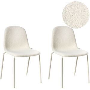 Beliani Lot De 2 Chaises De Conférence En Bouclé Rembourré Pieds En Fer Mobilier De Bure - Publicité Beliani Lot De 2 Chaises De Conférence En Bouclé Rembourré Pieds En Fer Mobilier De Bure - Publicité
