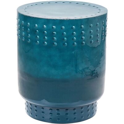 Beliani Table D'Appoint Ronde En Métal Bleu De 41 Cm De Diamètre De Style Moderne A - Publicité Beliani Table D'Appoint Ronde En Métal Bleu De 41 Cm De Diamètre De Style Moderne A - Publicité