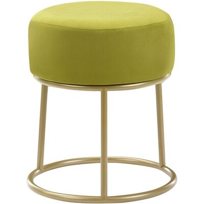 Beliani Tabouret Moderne Glam Base Métal Dorée Rond En Velours Vert Clair Delco - Publicité Beliani Tabouret Moderne Glam Base Métal Dorée Rond En Velours Vert Clair Delco - Publicité