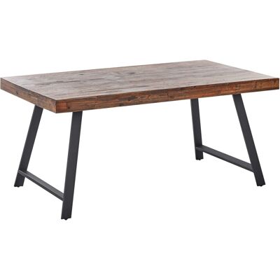 Beliani Table De Salle À Manger Industrielle En Bois De Pin Mdf 160 X 90 Cm Pieds En Mét - Publicité Beliani Table De Salle À Manger Industrielle En Bois De Pin Mdf 160 X 90 Cm Pieds En Mét - Publicité