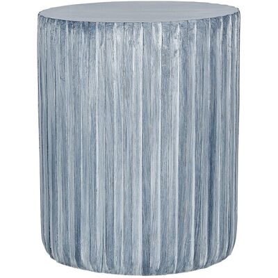 Beliani Table D'Appoint Gris Forme Colonne À Rayures 48 Cm Résistant Aux Taches Ama - Publicité Beliani Table D'Appoint Gris Forme Colonne À Rayures 48 Cm Résistant Aux Taches Ama - Publicité