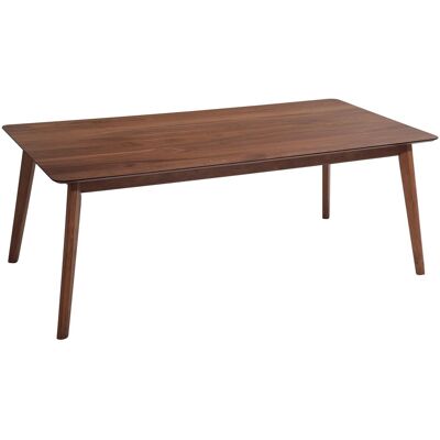 Beliani Table De Salle À Manger 200 X 100 Cm En Mdf Et Bois D'Hévéa Foncé Pour 4 Madox - Publicité Beliani Table De Salle À Manger 200 X 100 Cm En Mdf Et Bois D'Hévéa Foncé Pour 4 Madox - Publicité