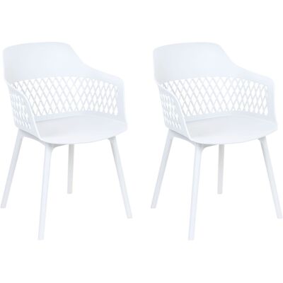Chaises de salle à manger blanches ALMIRA de Beliani - Lot de 2 - Mobilier scandinave moderne - Publicité Chaises de salle à manger blanches ALMIRA de Beliani - Lot de 2 - Mobilier scandinave moderne - Publicité