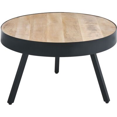 Beliani - Table Basse Pour Café - Wakita - 74 Cm, En Bois De Manguier Et Acier, - Publicité Beliani - Table Basse Pour Café - Wakita - 74 Cm, En Bois De Manguier Et Acier, - Publicité