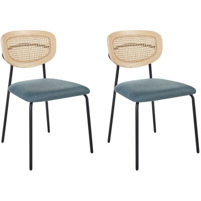 Beliani - Ensemble de 2 chaises modernes style bohème - Type de salle à manger - Publicité Beliani - Ensemble de 2 chaises modernes style bohème - Type de salle à manger - Publicité